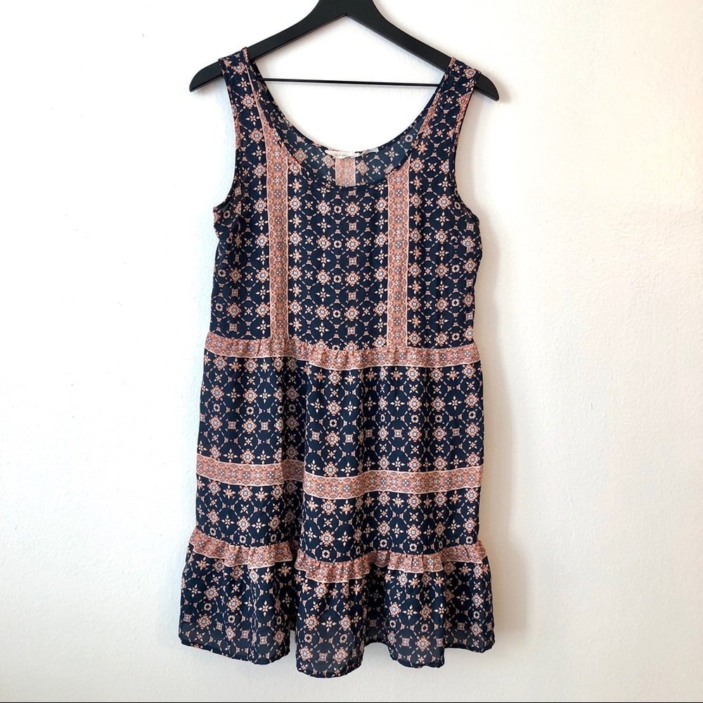 Blu Pepper Navy and Pattern Sundress